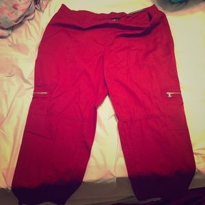 Red brand new pants